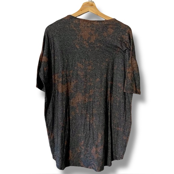 LuLaRoe Custom Bleached Oversized Gray Tunic Top - Picture 2 of 5